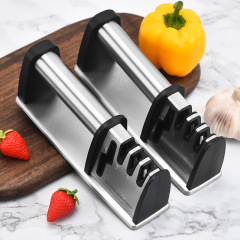 Amazon 4-in-1 Knife Sharpener Household Kitchen Tungsten Steel Diamond Quick Manual Knife Grinder Whetstone Wholesale