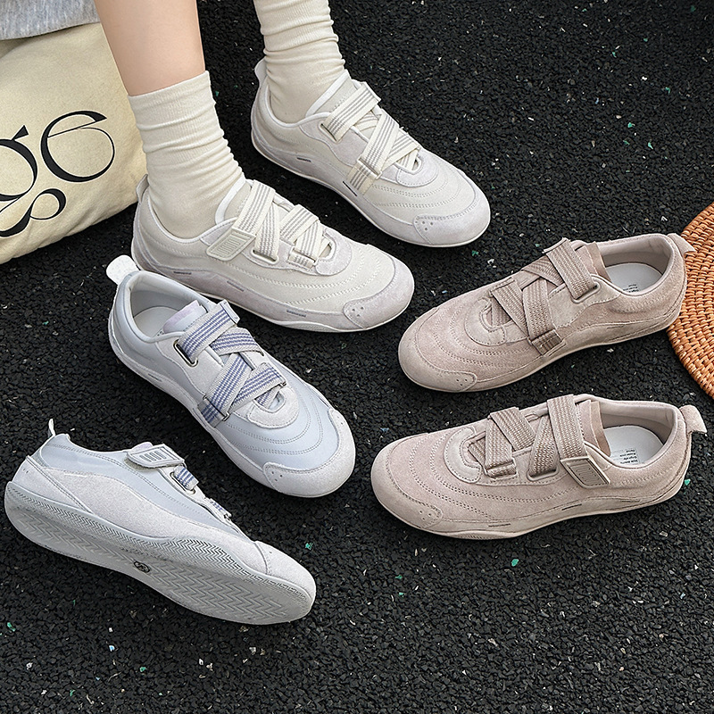 In-Stock German Training Shoes for Women 2025 New French Style Velcro Ballet Versatile Casual Sneakers Women's Models