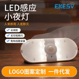 厂家供应外贸干电池LED人体感应小夜灯橱柜灯衣柜灯哺乳灯加工