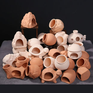 Fish Tank Landscaping Decoration, Creative Fish and Shrimp Hiding Hole, Ornamental Ornaments, Small Fish Breeding Ceramics, Water Purification