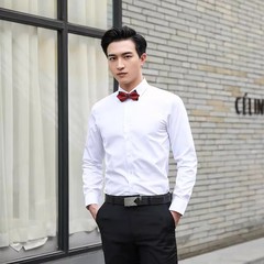 連れ合い服の兄弟服の男性の洋式の夏のシャツのスーツの大きいサイズの長袖の兄弟団の服のシャツの半袖の白い男