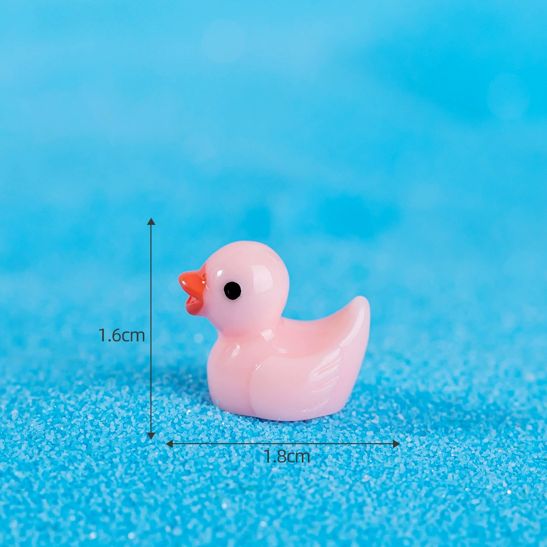 Pendant (B.Duck) mini duck minifigure, glossy resin, assorted colors, 1.8×1.2×1.6 cm