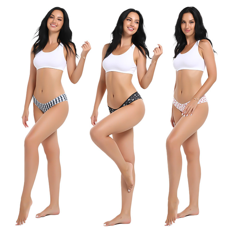 Cute Girls' Printed Underwear, Women's Sexy Low-Waist Pure Cotton Comfortable Student Shorts, Ready Stock Cross-Border Wholesale