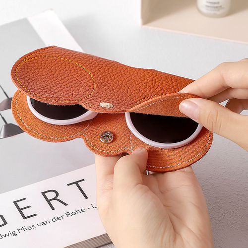 New Product Unisex Portable Eyeglass Case Fashion Sunglasses Protection Cover Simple Sunglasses Box PU Leather
