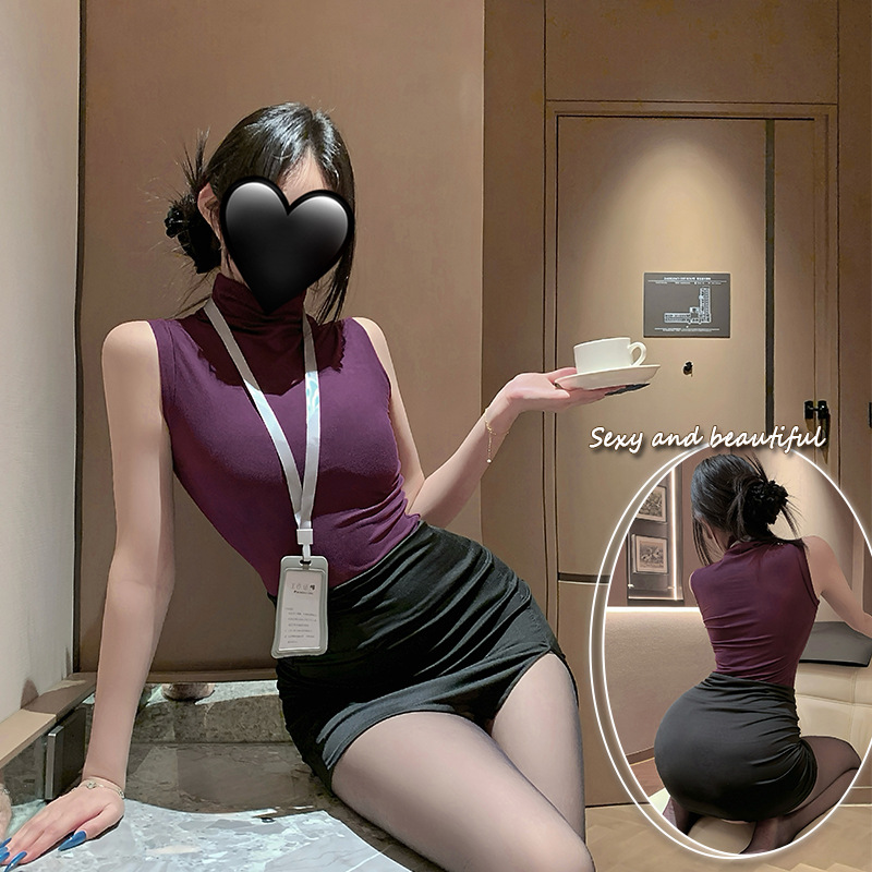 Shangyi Sexy Lingerie Pure Desire Secretary Hip Skirt Stewardess Uniform Passionate Nightclub No-Take-Off Suit Abstinence System 8194