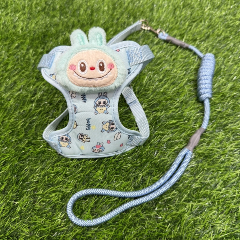 新しい犬用リードハーネス、調節可能な中小型犬用リード、ペットベストチェーン|undefined