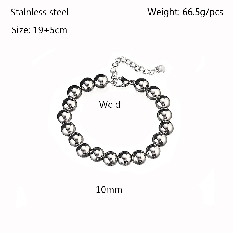 Modern Style Round Stainless Steel Bracelets In Bulk display picture 7