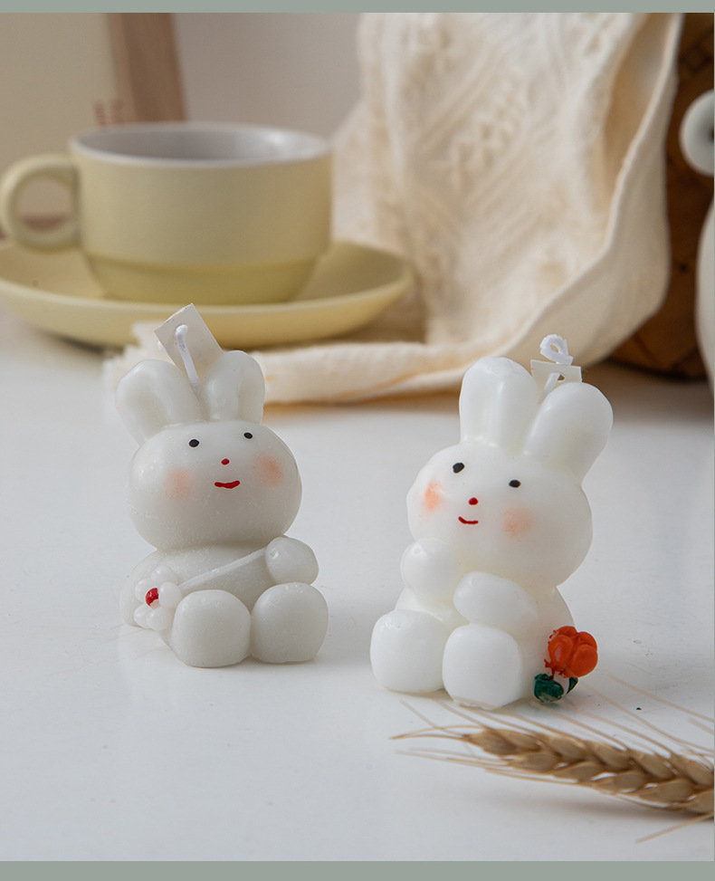 兔子香薰蜡烛伴手礼ins创意家居摆饰套装拍摄道具跨境蜡烛结婚礼详情13