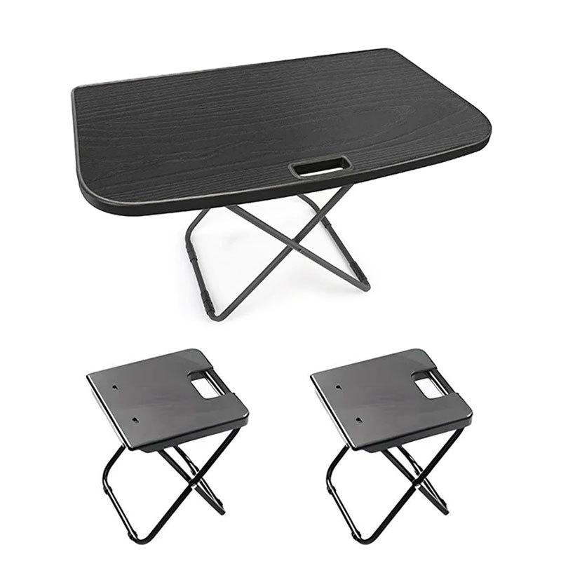 Tesla ModelY Trunk Table Board Car Camping Picnic Folding Table (Car table board) - refreshed-modely-trunk-small-table-board-two-chairs
