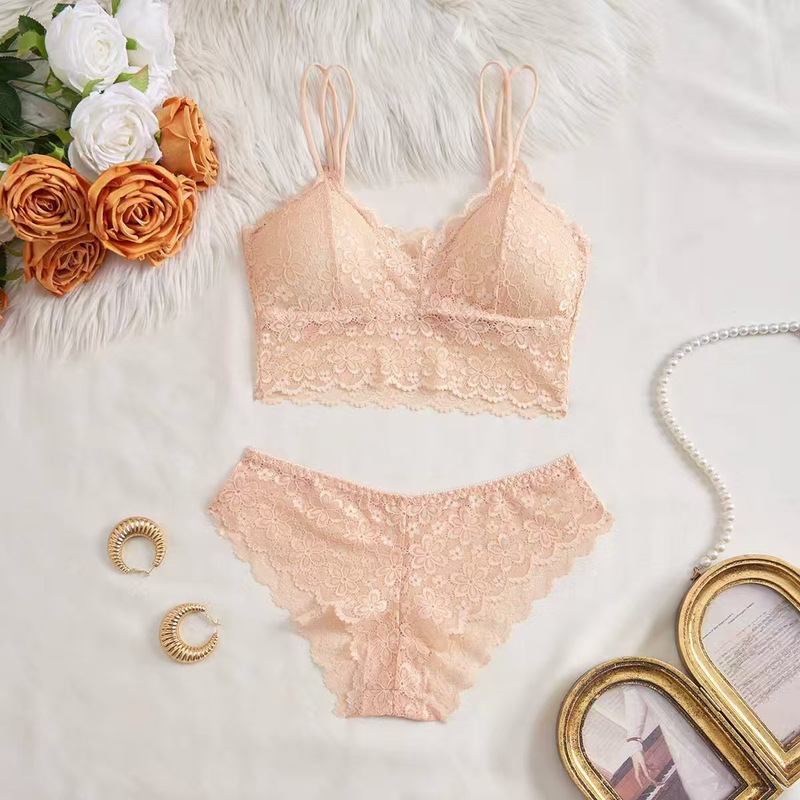 Amazon Exclusive Mesh Lace Triangle Panties Women's Sexy Hollow Out Mid-Waist Underwear Cotton Crotch Large Size Underpants