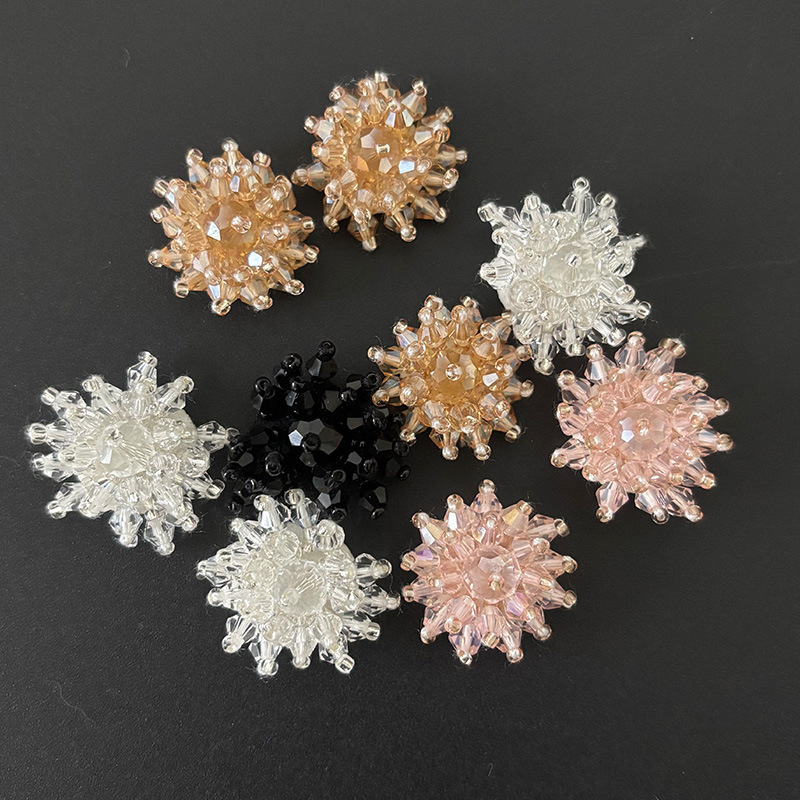 French-Style Light Luxury Niche Exquisite Dazzling Fireworks Line Earrings Ins-Style Zircon Starry Sky Versatile Personality Accessory