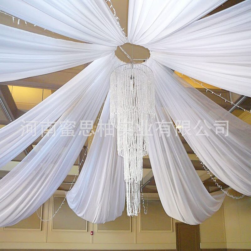 Amazon Ceiling Pearl Chiffon Valance Veil Outdoor Wedding Scene Layout Party Roof Ceiling Curtain Amazon Ceiling Pearl Chiffon Valance Veil Outdoor Wedding Scene Layout Party Roof Ceiling Curtain