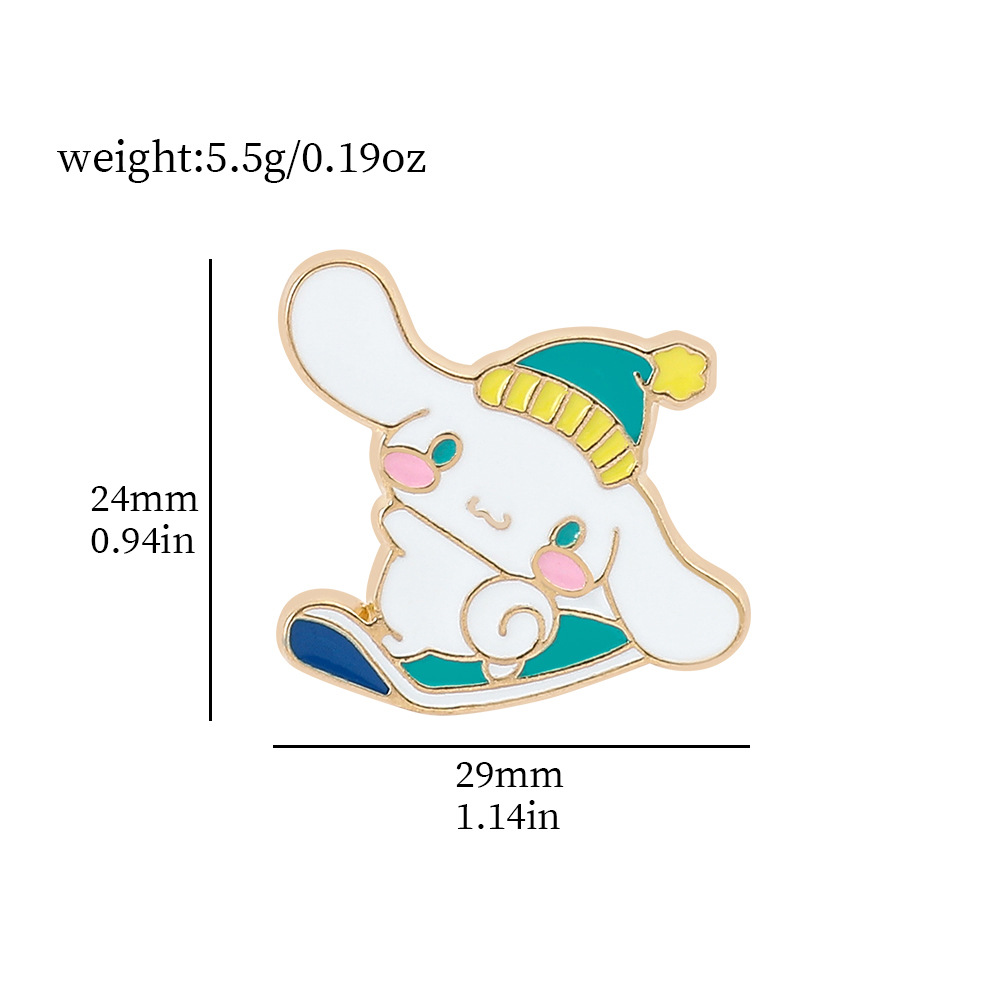 Venta caliente cien Sanrio serie de metal broche de dibujos animados coolomi Yugui perro KT gato todo-fósforo de moda insignia