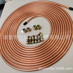 Qızıl və gümüş 16 fitinq dəmir boru mis örtüklü 3/16 xarici diametr 0.7mm 25 fut