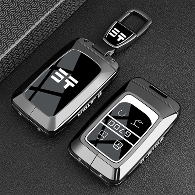 Suitable for 25 Jietu Key Car key bag - gun-black-car-logo-buckle