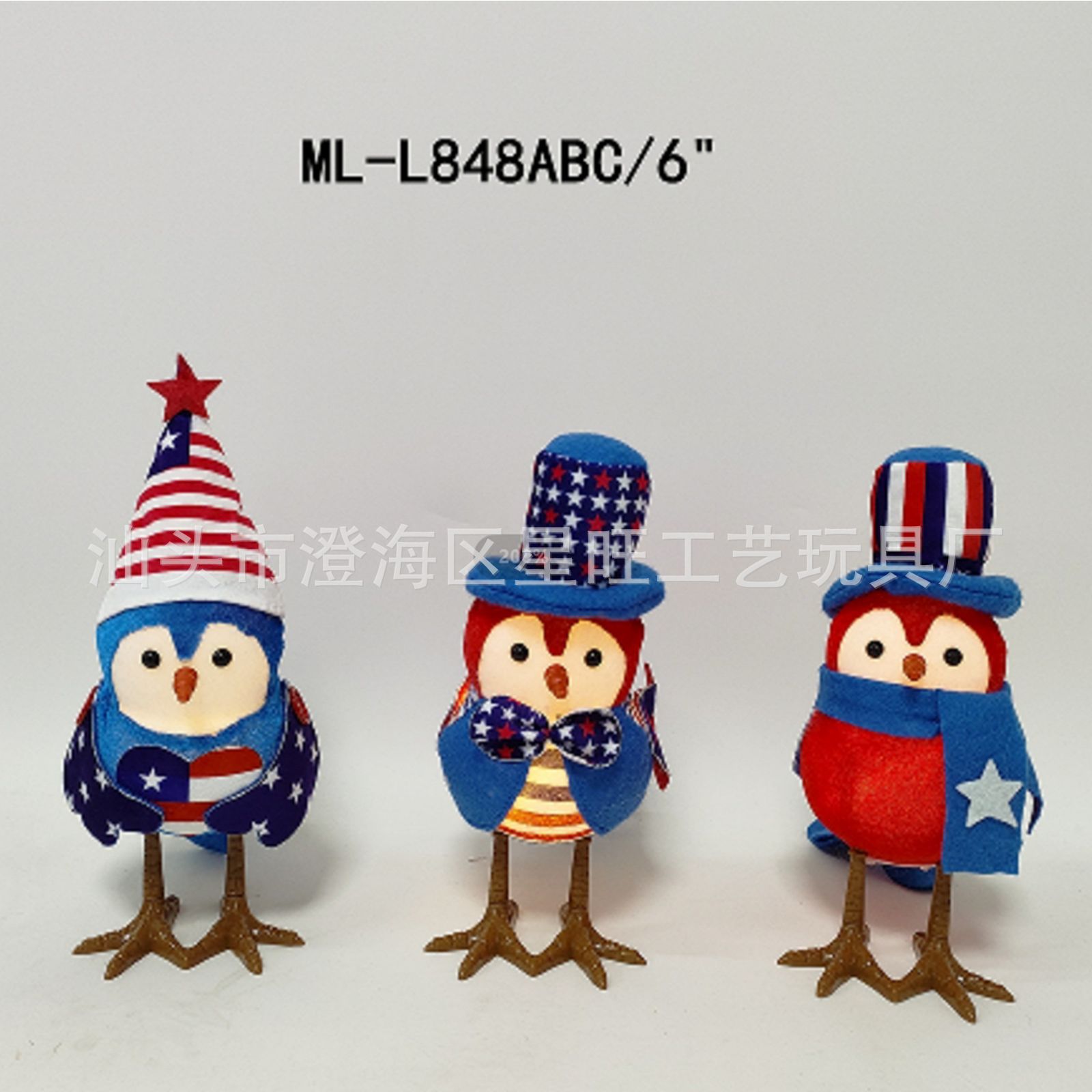 Día de la independencia personalizado transfronterizo muñeca sin cara muñeca adornos colgante día de la independencia pájaros adornos colgante personalizado