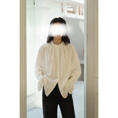 2025春夏新款上衣港岛玫瑰对丝工艺纯色长袖仿天丝花苞衬衫女内搭