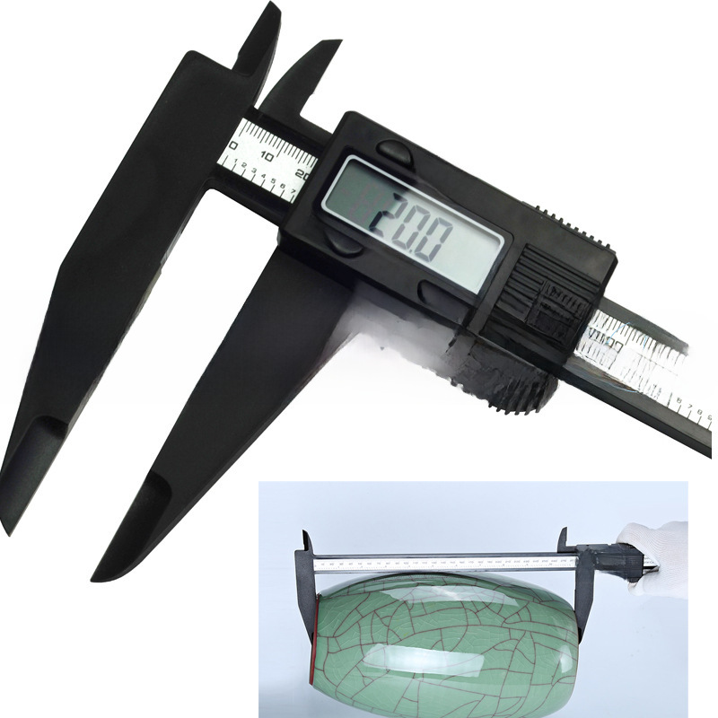 Holder carbon electronic number showing the calibration card ruler…