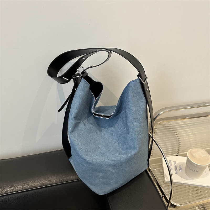 Nichezhong retro bolso de cubo para mujeres 2024 nuevo otoño y invierno versátil bolso de alta sensación bolso de hombro