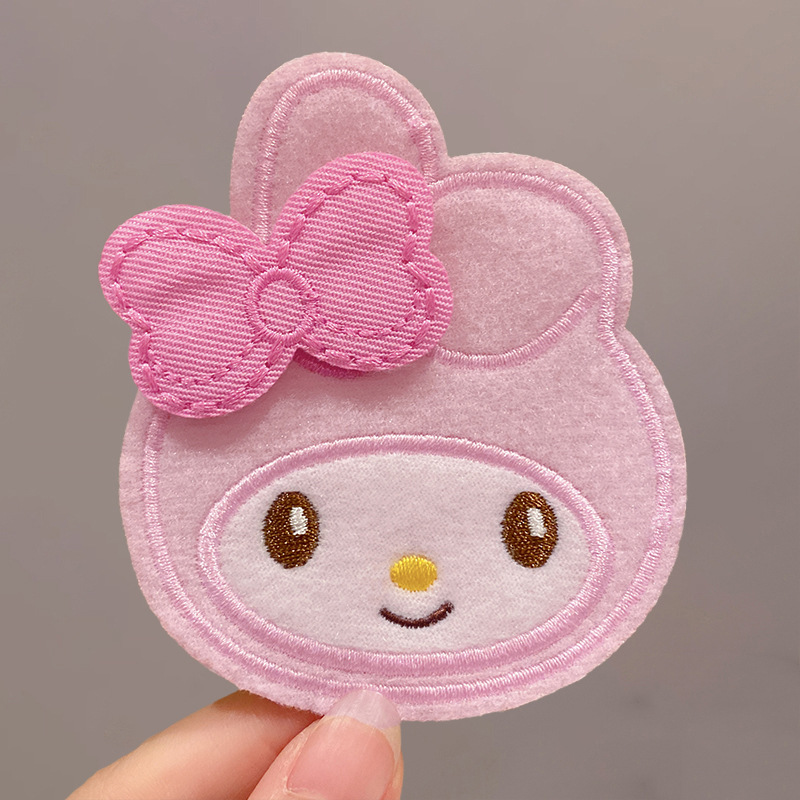 Lindo KT gato lazo Velcro artefacto de acabado de cabello roto que no lastima la parte posterior de la cabeza de la niña flequillo accesorios para el cabello