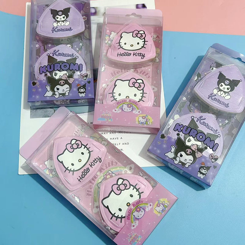 kt 猫クロミライスパウダーパフかわいい漫画スポンジエアクッションパフ美容卵ウェットとドライ両用非食べるパウダーパウダーパフ|undefined