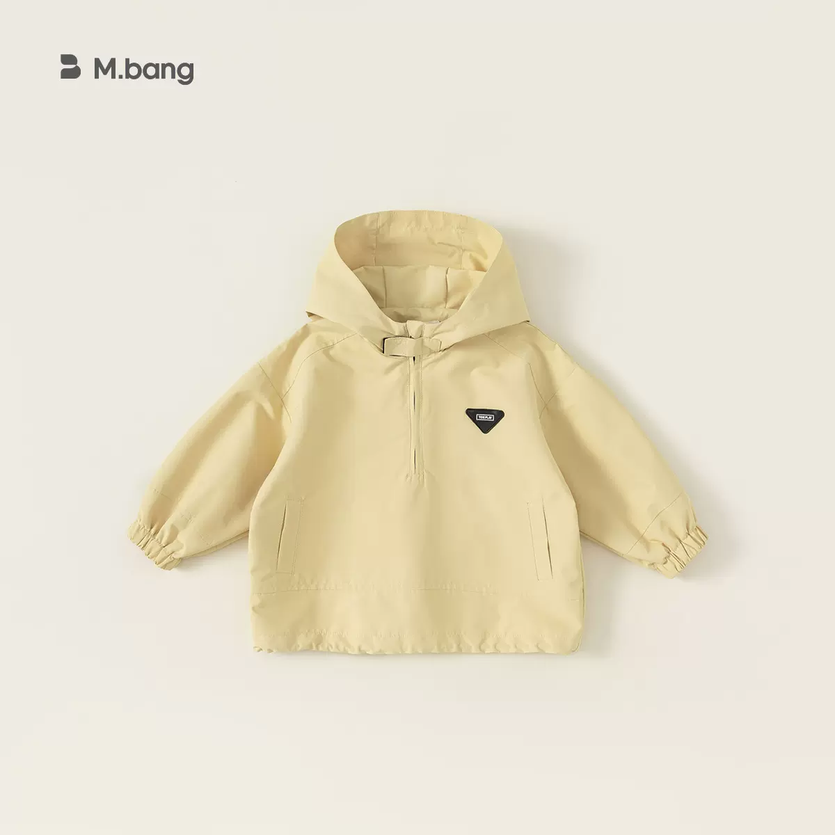 邦选童装儿童春秋新款衣服轻户外露营外出服女童黄色休闲连帽外套