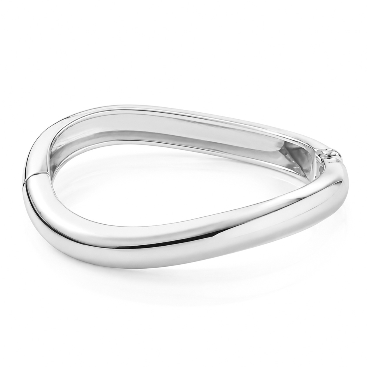 Pulsera Popular Transfronteriza Europea y Americana, Estilo Minimalista INS, Patrón de Onda Irregular, Joyería de Metal Brillante, Accesorios para Mujer
