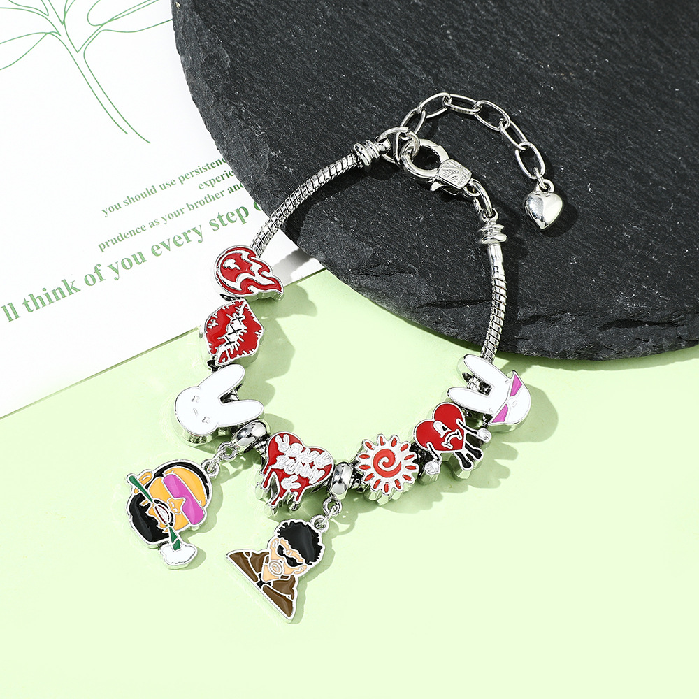 Fashion Human Rabbit Lips Alloy Beaded Plating Womenu0027S Bracelets 1 Piece