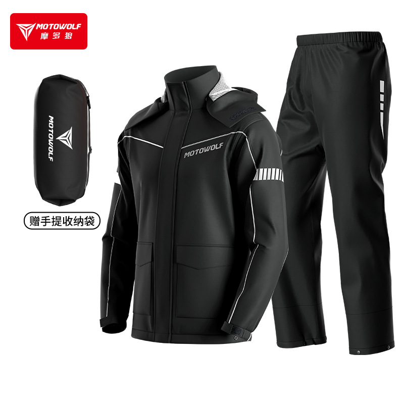 Impermeable para Motocicleta – Ligero, Impermeable, con Cubrezapatos Oculto, Ideal para Lluvia