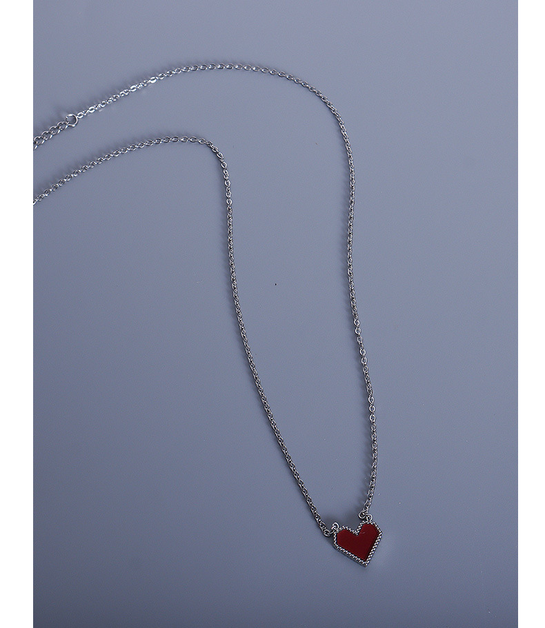 Fashion Heart-shape Stainless Steel Necklace Wholesale display picture 7