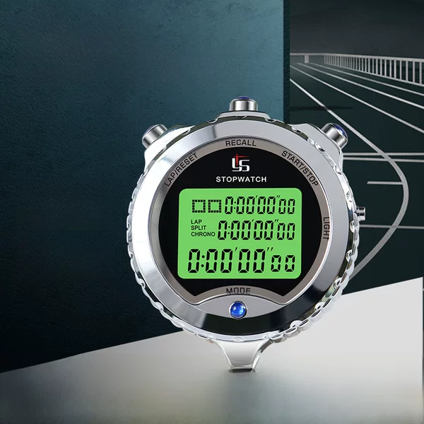 Yisheng multi-channel luminous metal stopwatch timer training fitness exercise referee swimming track and field code table