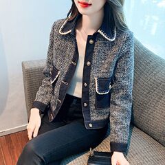 2025早春上衣法式小香风夹棉外套短外套女宽松秋春季女装