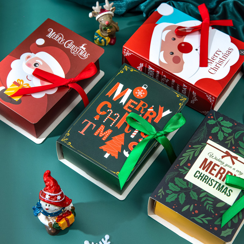 New Christmas Candy Box Christmas Eve Packaging Carton Creative Magic Book Series Christmas Candy Box Gift Box Wholesale