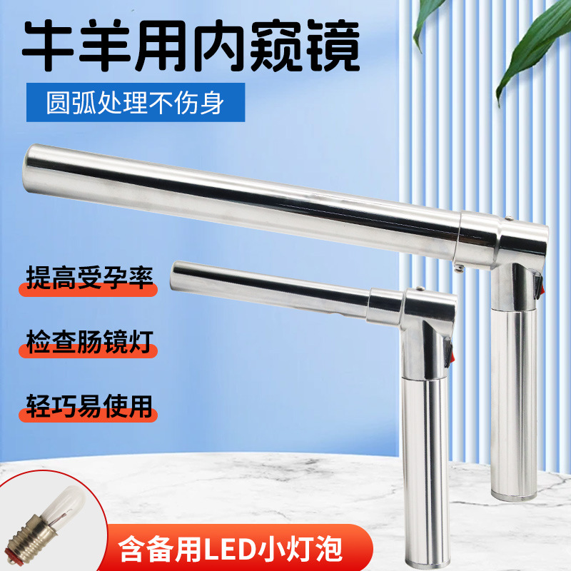 Lámpara endoscópica para inseminación endoscópica de vacas y ovejas y dispositivo de inseminación artificial endoscópica de ovejas para inseminación endoscópica de vacas y ovejas
