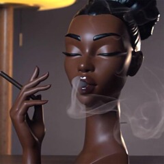 クロスボーダー黒人女性スモークオーブン樹脂工芸品クリエイティブデスクトップ装飾品キャラクタープラスチック黒人香炉