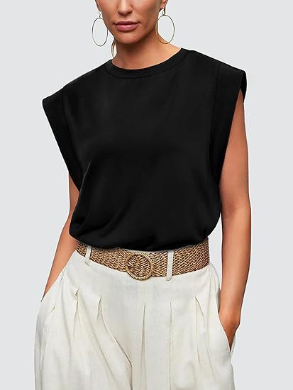 210g Weight Sleeveless Sleeve Length Pullovers Placket Type Raglan Sleeve Sleeve Type Cotton Fabric Type Long Top Length T-shirt Tops Type Holiday, Daily Occasion Round Neck Neckline Loose Fit Type Stripe, Solid Color Pattern Summer, Spring Season Women's Gender Casual Style Wholesale Women's Casual Stripe Solid Color Sleeveless T-Shirts 1