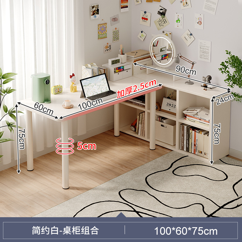 Estantería escritorio integrado estudiante de secundaria Escritorio de estudio adulto escritorio de la computadora en casa dormitorio Escritorio de oficina Workbench