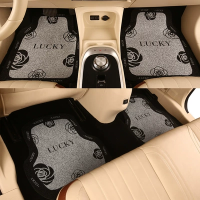 Silk Loop Single Piece High-End | Universal Foot Pad - lucky-camellia-floor-mats-2-in-the-front-row-2-in-the-rear-row