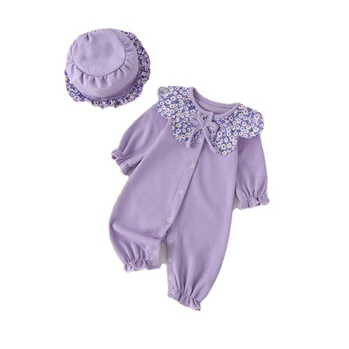 Baby Autumn Outfit Clothes for Girls, One-Piece Outing Climbing Suit with Hat, Super Cute Toddler Fall Harness for Infants
