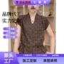印花薄款短袖波点衬衫