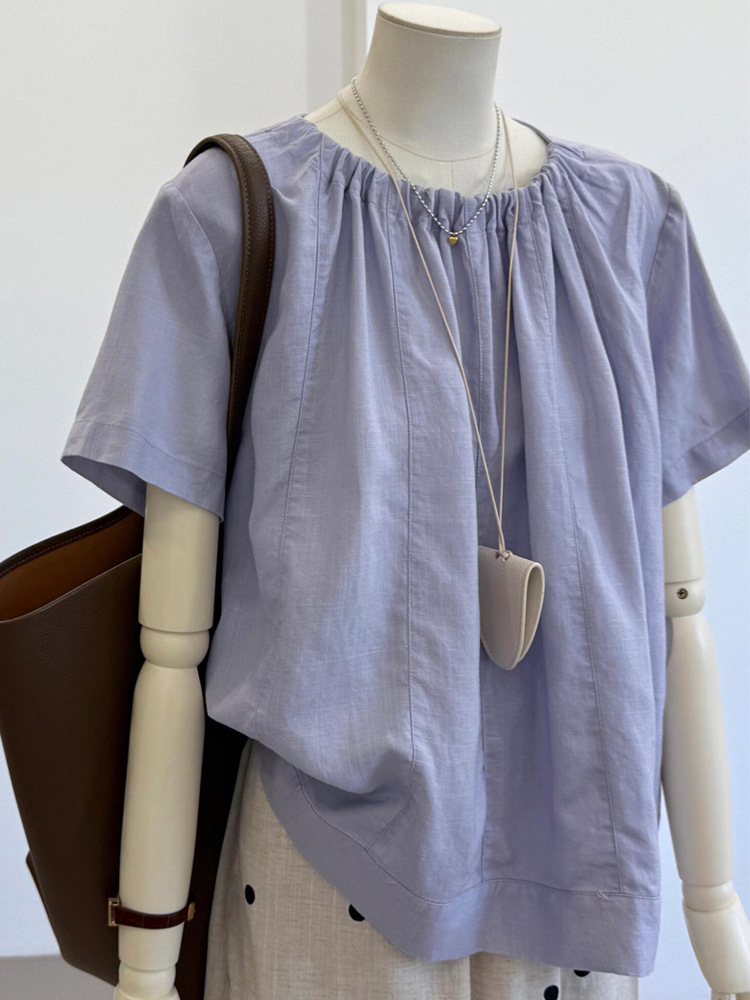 Design purple summer shirt