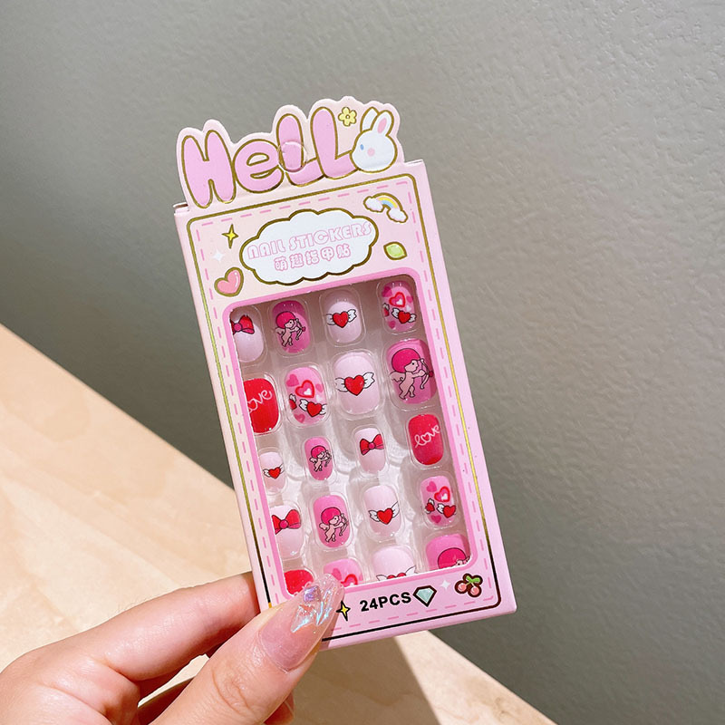 Niños dibujos animados estereoscópicos pegatinas de uñas niñas parches de uñas bebés desmontables impermeables uñas al por mayor