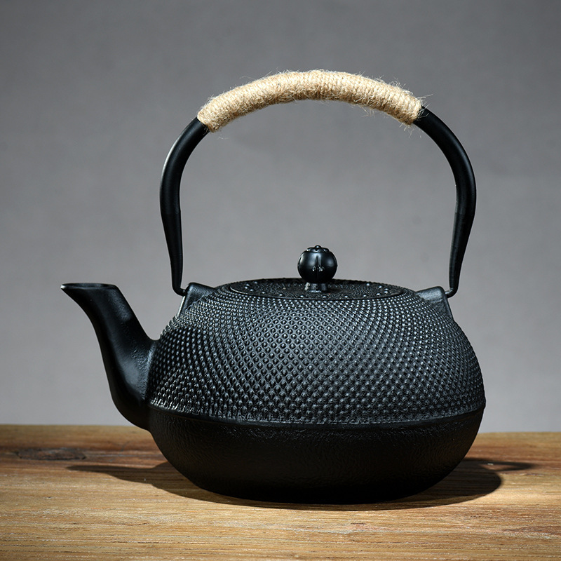 검정색 1800ml 둥근 뚜껑이 달린 작은 구슬 냄비 + 필터