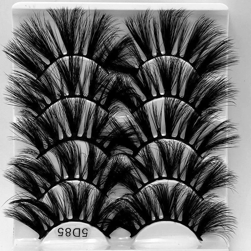 Long curling false eyelashes, European style, 25mm