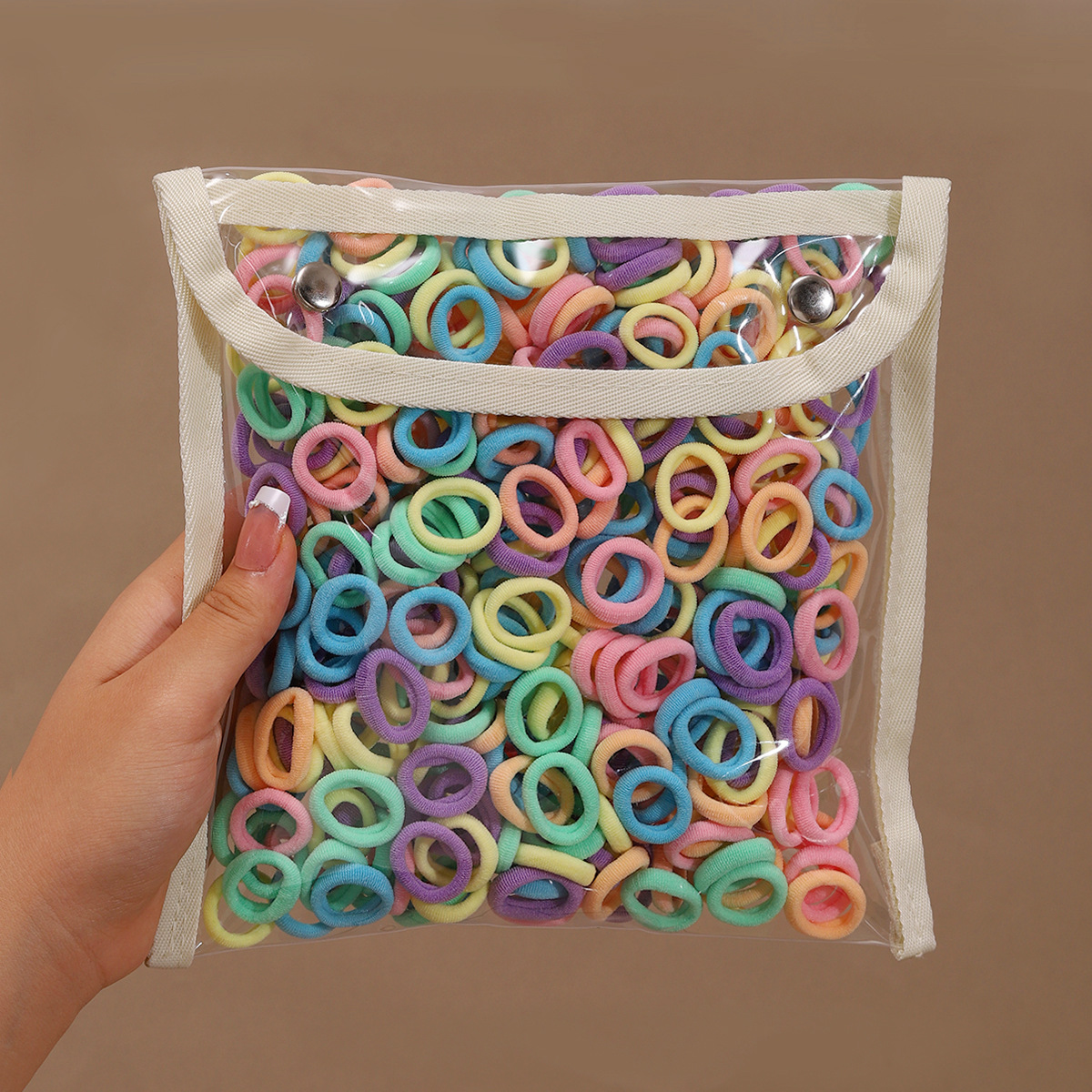 Anillo de cabello de color para niños 3cm gran no lesiones cabello de cabello de cola de caballo alta cuerda de cabello niñas correa de goma de alta elasticidad