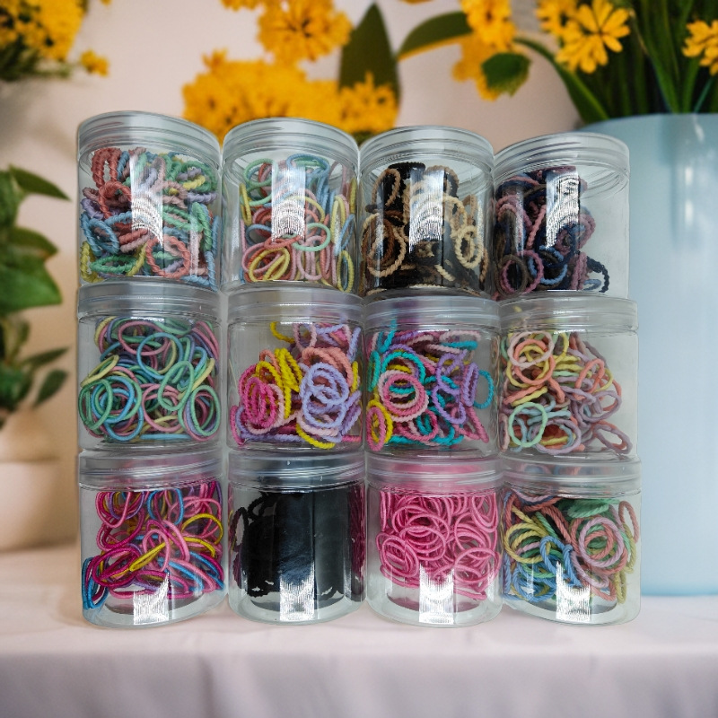 Fábrica directa enlatada de alta elasticidad no daña cabello de cabello de chicas anillo de toalla simple banda de goma cabello de cabello anillo de cabello de bebé