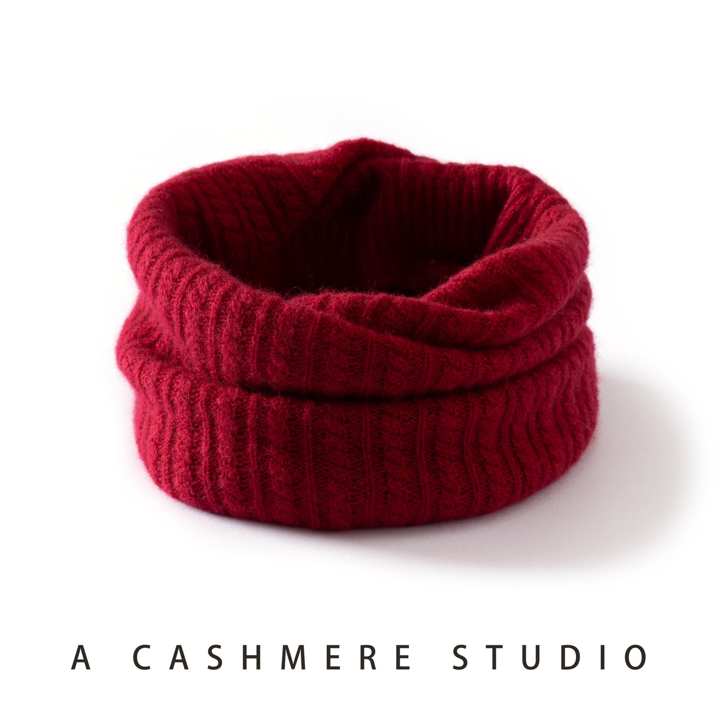 Wholesale Cashmere Neck Warmer for Women, Autumn and Winter Warm Neck Protection, Solid Color Knitted Twist Pattern Fashion Scarf, Outdoor Warm Neck Wrap