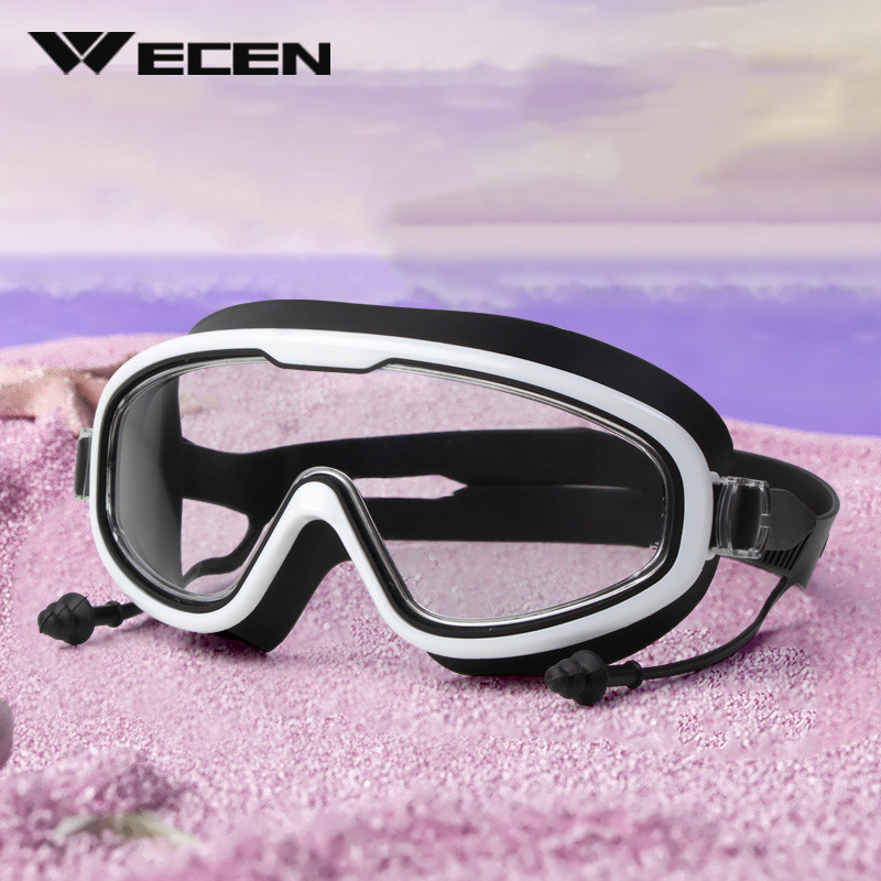 잉크 흑백 [플랫 스타일] - 수영 고글 [HD 방수 및 김서림 방지]