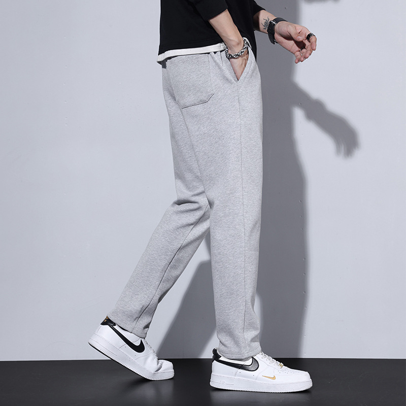 Slim fit adelgazamiento pantalones casuales cómodos de los hombres sueltos elásticos pantalones largos de los hombres de moda de todos los partidos rectos pantalones deportivos hombres