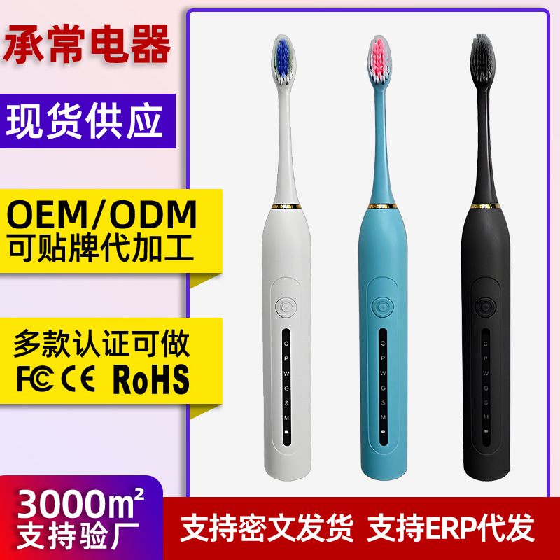 Cross-Border Wholesale New Electric Toothbrush Household Soft-Bristled Rechargeable Portable Adult Electric Toothbrush Gift Wholesale